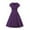 Purple, variant on Bigersell Knee Length Dress for Women Short Sleeve Women's Round Neck Casual Style Retro Solid Color Zipper High Waist Swing Ball Dress Women's Plus Cocktail Dresses, Style 13120, Green S