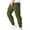 Army Green, variant on Xzbqbs Tactical Pants for Men Casual Tapered Stretch Lightweight Work Cargo Pants Drawstring Elastic Waist Jogger Cuffed Pants