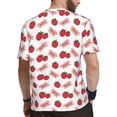 thumbnail image 2 of Wukai Strawberry Print Men's Short-Sleeved Mesh T-Shirt,Quick-Dry Short Sleeve Workout T-Shirt-X-Large, 2 of 8
