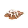 thumbnail image 5 of New Women Betani Amanda-42 Mixed Media Cross Strap Slip On Flat Sandal, 5 of 5