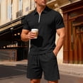 thumbnail image 4 of Ceisia Men's Slim Short-Sleeve POLO & Shorts Two-Piece Set Multi-Solid for Spring/Summer Gift, 4 of 6