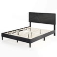 thumbnail image 2 of Costway Queen Size Bed Frame with High Headboard & Wooden Slats No Box Spring Needed, 2 of 10