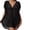 Black, variant on SXCXLSA Women's Mesh Sheer Swimsuit Cover Up Dress Bikini Beach Coverup Black L