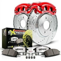 PowerStop Rear Z26 Street Warrior Brake Pad and Rotor Kit with Red Powder Coated Calipers Fits: BMW Select Models KC6852-26