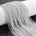 thumbnail image 3 of QQTDFG 10/20/50/100pcs/lot 1.5/2/2.4/3/3.2mm Stainless Steel Bead Ball Chain Necklace-2mm wide 100pcs-18inch or 45cm, 3 of 6