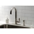 thumbnail image 3 of Kingston Brass LS8718CTLBS Continental Single-Handle Kitchen Faucet with Brass Side Sprayer, Brushed Nickel, 3 of 7