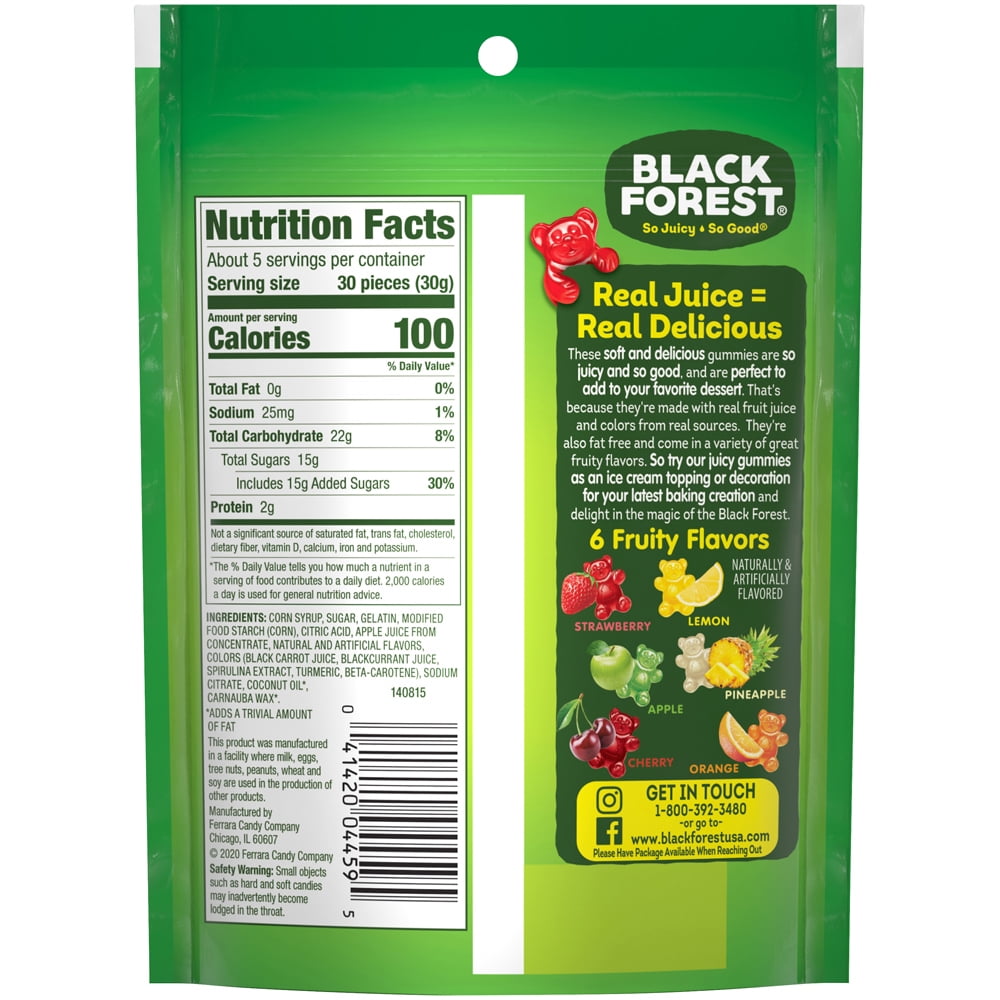 Black Forest Mini Gummy Bears Dessert Toppers, 5.5 oz