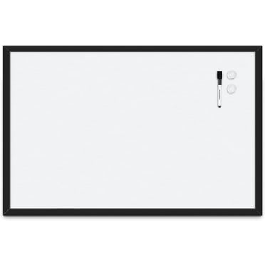 Pen + Gear Magnetic Dry Erase Whiteboard, 35'' x 23'' x 0.65'' , Black Wooden Frame