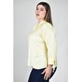 thumbnail image 2 of Blusa manga 3/4 con lazo Roman Fashion /Tallas Extras, 2713 (Amarillo) amarillo 42, 2 of 6
