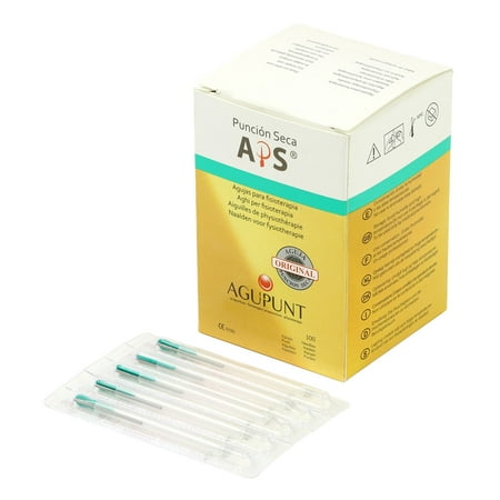 APS Dry Needling Needle, 0.16 x 25mm, Green Tip, 100/Box