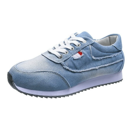 

Bnwani Shoes for Women 2022 Women s Flat Color Matching Shoes Large Size Women s Summer Comfortable Casual Sports Shoes Light blue 8