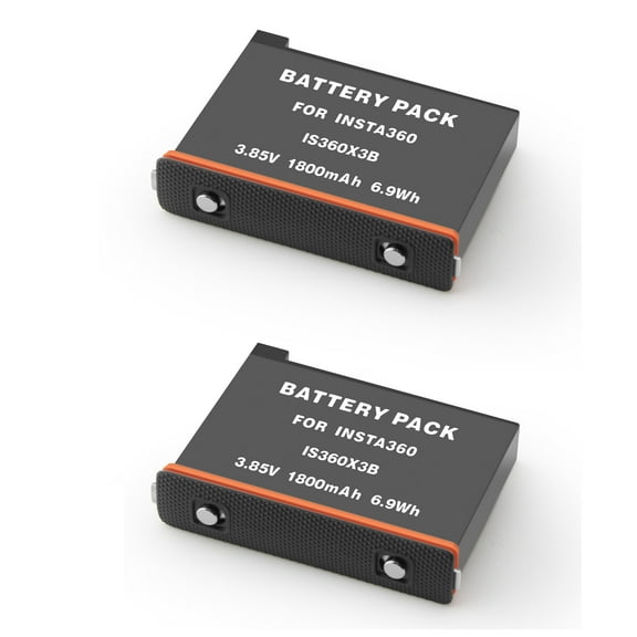 2 Pack Batteries 1800mAh Fit for insta360 X3 Camera
