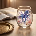 thumbnail image 5 of SLYNSHome Underwater Sea Animal Print Stemless Wine Glass, Tropical Ocean Themed Clear Tumbler, Octopus Pattern Cocktail Cup For Summer Table Decor & Holiday Gift, 5 of 7