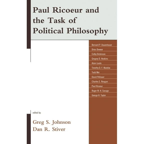 Studies in the Thought of Paul Ricoeur Paul Ricoeur and the Task of Political Philosophy, (Paperback)