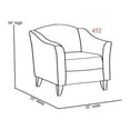 thumbnail image 2 of Southern Home Furnishings Faux Skin Carbon Fabric Accent Chair in Black, 2 of 2