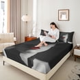 thumbnail image 3 of Erosebridal Fashion Princess Girl Bed Sheets, Modern Artwork King Sheets, 4-Piece, 3 of 5