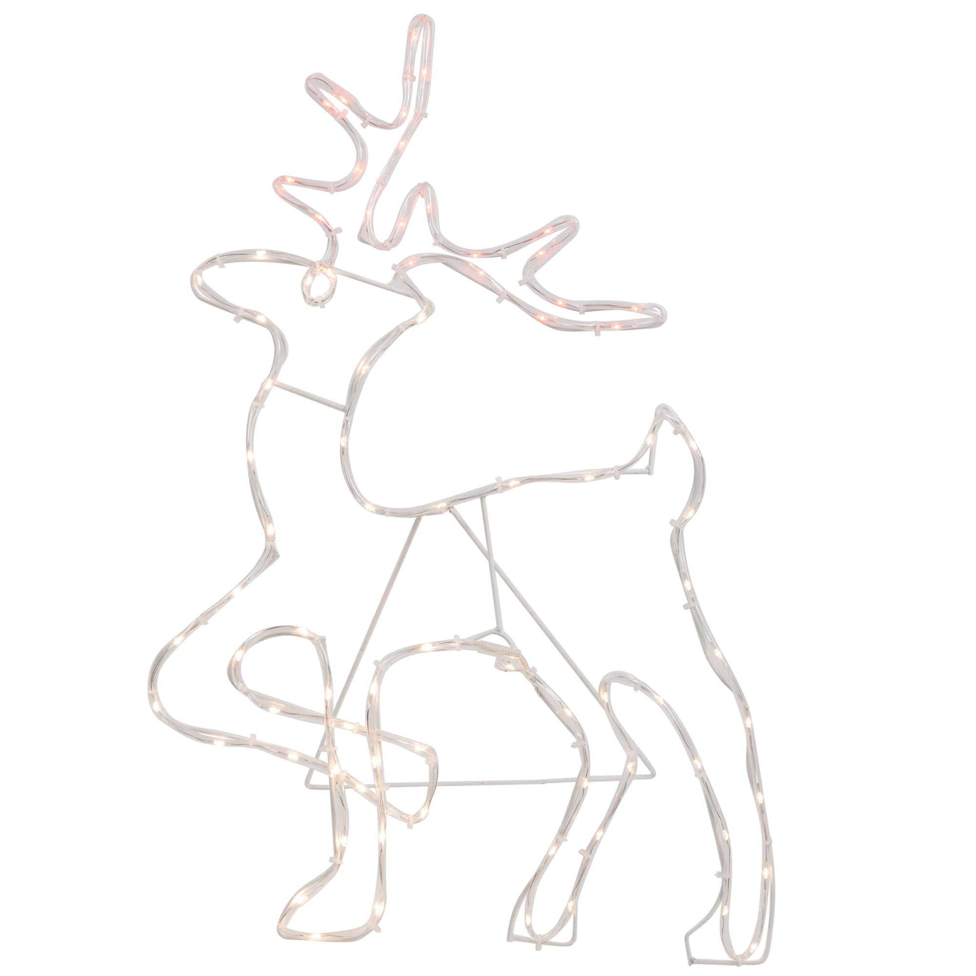 24" Lighted Standing Reindeer Silhouette Outdoor Christmas Decor