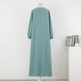 thumbnail image 6 of IROINNID Maxi Dress for Women Plus Size Dress Solid Color Long Sleeve Winter Fall Basic Maxi Long Dress Daily Vacation Dress ,Green, 6 of 7