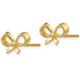 thumbnail image 2 of Solid 14k Yellow Gold Bow Post Earrings - 7mm, 2 of 6