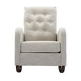 thumbnail image 3 of FFH Rocking Chair for Nursery and Living Room, Indoor Rocker Accent Armchair with Side Pocket, Chenille Light Gray, 3 of 11
