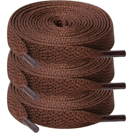 3 Pair Flat Shoe laces  5/16  Wide Shoelaces for Athletic Running Sneakers Shoes Boot Strings