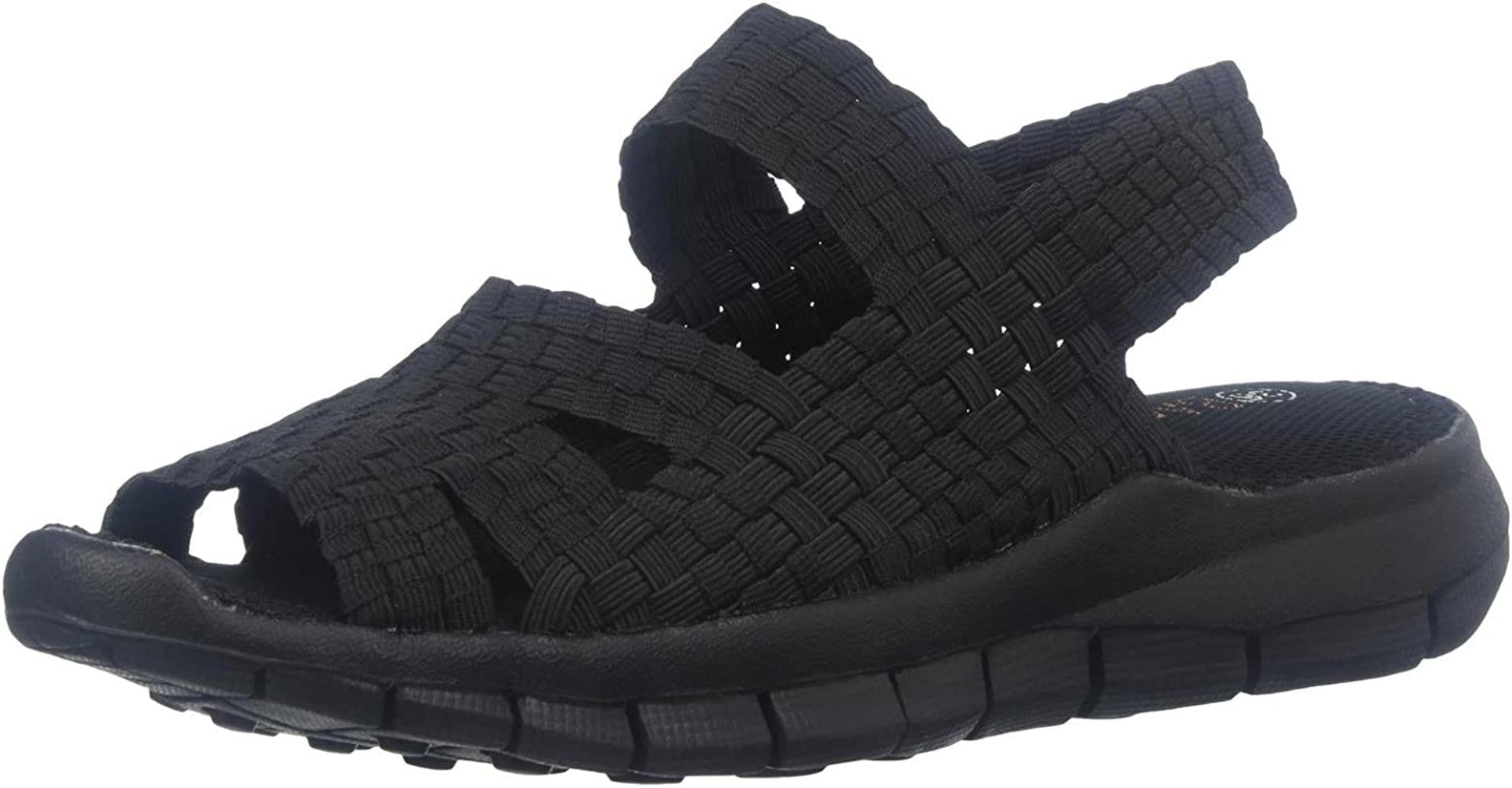 Cindy Casual Woven Slingback Sandals Black *New* Women's Shoes Bernie Mev 