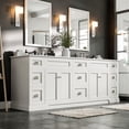 thumbnail image 7 of EVIVA Epic 84 Inch Transitional White Vanity w/ Brushed Nickel Hardware, 7 of 7