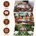thumbnail image 7 of Coffee Round Tablecloth, Fitted Table Cover with Elastic for 36"-44" Round Tables, Vintage Art Pastoral Table Cloth Outdoor Indoor Dinning Party Waterproof Tablecloths, 7 of 7