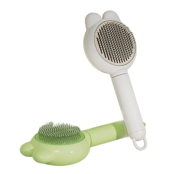 ACDANC 2Pcs Cat Brush Gentle Cat Brush for Shedding Rounded Stainless Steel Teeth Cat Grooming Supplies,Grey