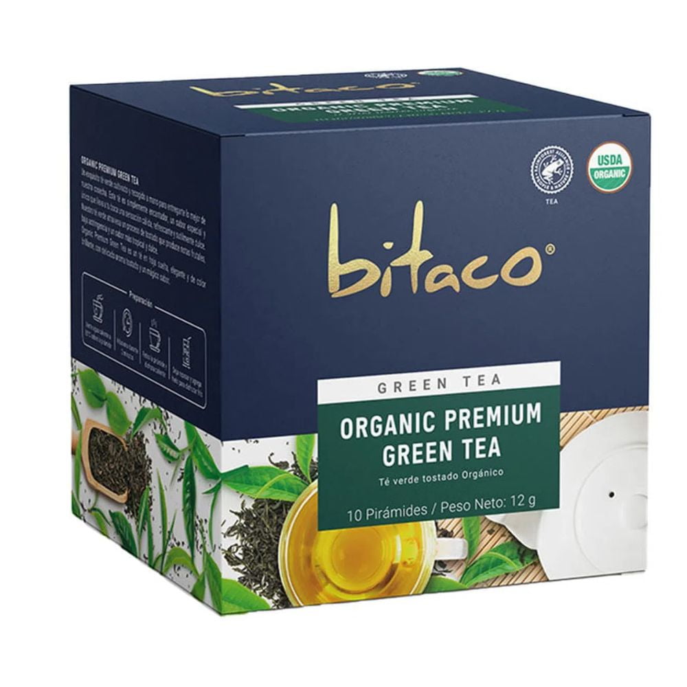 Herbal tea (30 tea bags) bitaco herbal tea Oganic Premium Green Green Matcha Lulo and Golden Chamomile Mint Aromaticas Colombianas