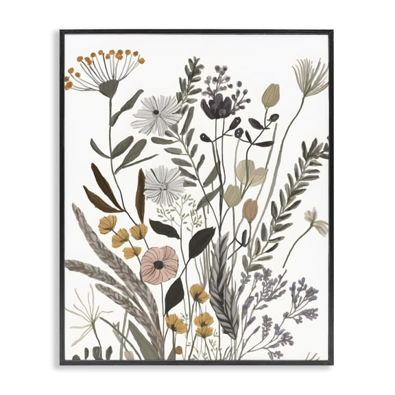 Stupell Industries Bohemian Modern Woodland Herbs Black Framed Giclee Art, 16 x 20, by Petals Prints Design