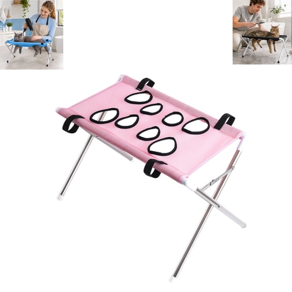 Detachable Pet Grooming Hammock with Stand, Pet Bathing Sling for Small Pets, Ideal for Nail Trimming and Hair Grooming