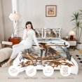 thumbnail image 3 of Homewish Retro Labrador Retriever Duck Full Size Comforter Sets,Rustic Lake House Bedding Comforter Set,White,Light Gray Reversible,3 Pieces,1 Comforter and 2 Pillowcases, 3 of 7