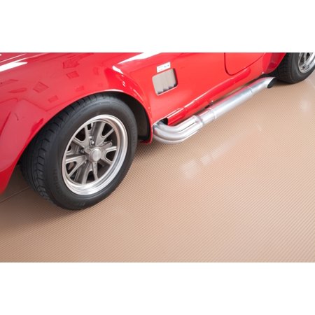 G-Floor 55 Mil Ribbed 8.5'x22' Sandstone Parking Pad Garage Floor Cover/Protector