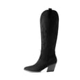 thumbnail image 2 of DREAM PAIRS Women's Knee High Cowboy Boots Classic Embroidered Western Boots with Pointed Toe Flexible Non-Slip Chunky Heel Boots, 2 of 6
