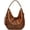 Brown, variant on CoCopeanut Hobo Tote Bag for Women Top Handle Handbag PU Leather Shoulder Bag Large Capacity Crossbody Bag Tassel Zip Satchel