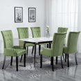 thumbnail image 1 of vidaXL Dining Chair with Armrests 6 pcs Light Green Velvet, 1 of 5