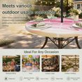 thumbnail image 6 of Round Outdoor Tablecloth with Umbrella Hole and Zipper, Pink Beach Coastal Tablecloth with Elastic Waterproof, Summer Nautical Seaside Ocean Ombre Patio Table Covers for 36" - 44" Picnic Pool Tables, 6 of 9