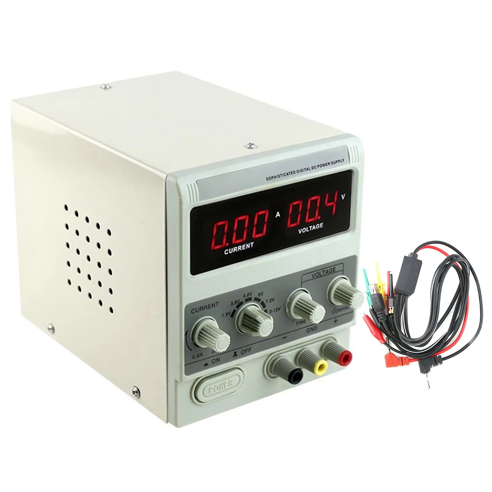 15V 2A Adjustable DC Power Supply Precision Variable Dual Digital Lab Test 110V 