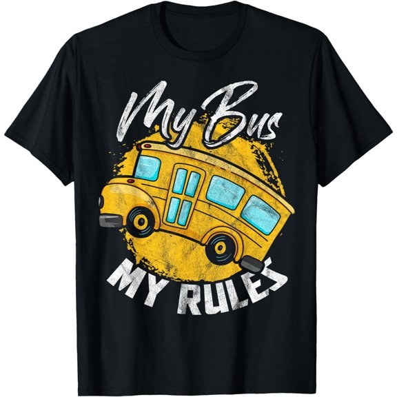 t-shirt Bus Driver School Traffic Stops T-Shirt mens,black,women,funny,journey,Crew Neck, Short Sleeve,custom clothing patterns.gift