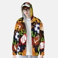 thumbnail image 4 of Goofa Balls Printed Women's UPF 50+ Sun Protection Hoodie Jacket Lightweight Long Sleeve Sun Shirt for Women with Pocket Hiking Outdoor-3X-Large, 4 of 9