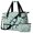 Boston Terrier and Floral Blue Pattern, variant on Irish Setter and Floral Beige Pattern Gym Duffel Bag 2 Piece Set, Sports Tote with Shoe Compartment & Toiletry Bag, USB Charging Port Gifts for Gym Travel Weekend,18.5 X 8.7 X 14.2 Inches