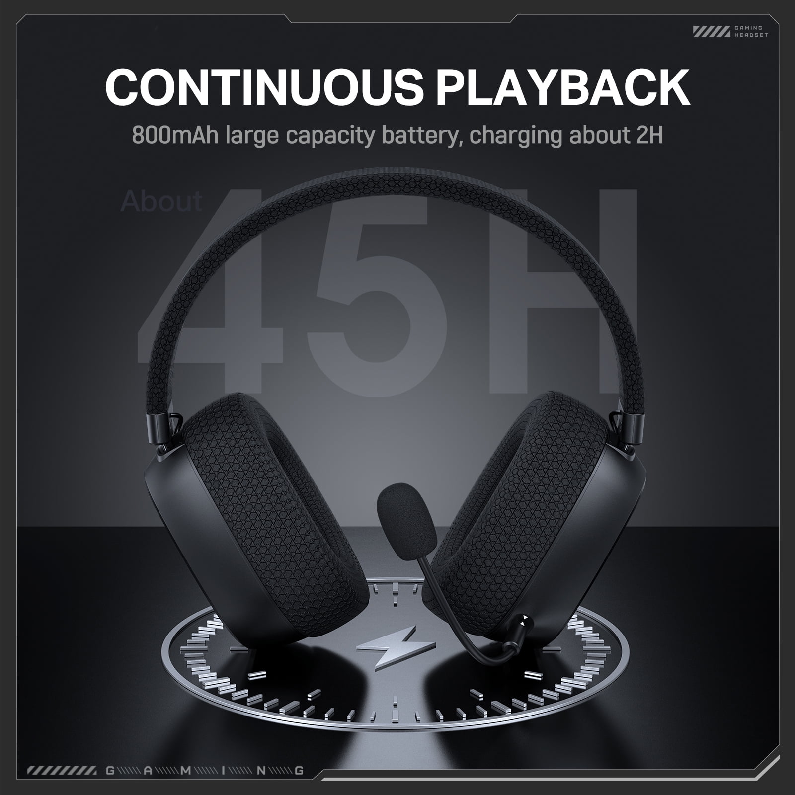 Siivton Wireless Gaming Headset for PS5,Playstation 4,Switch,Xbox,Phone,PC, 45H Playtime, 2.4G/Bluetooth 5.4 Gaming Headphones with Mic, Hi-Fi Sound