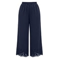 thumbnail image 7 of Pants for Women Plus Size Wide Leg Loose Fit Lightweight Elastic Waisted Pants with Pockets XL-5XL, 7 of 7