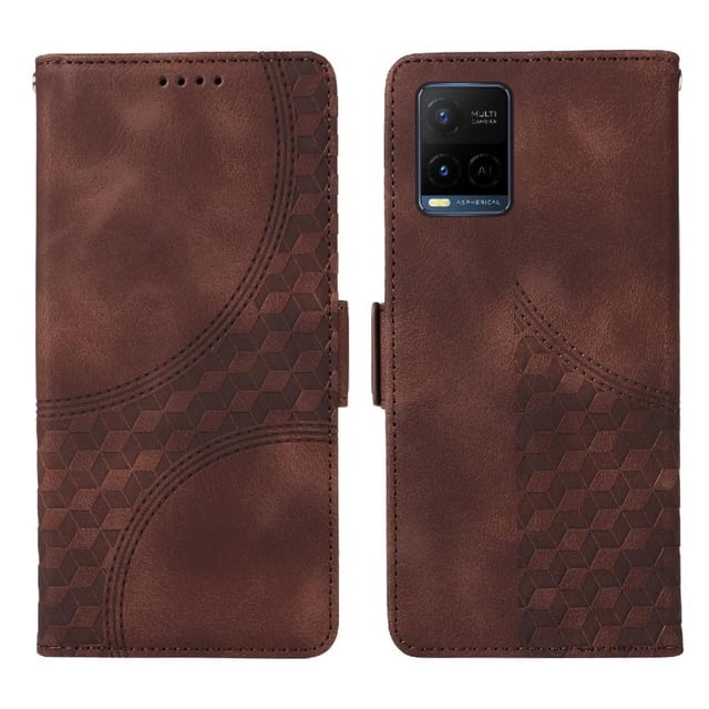 Funda GANGXUN para Vivo Y21s con diseño acolchado elegante, cuero PU, protección total y ajuste preciso