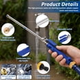 thumbnail image 6 of Austok High Pressure Jet Hose Nozzle Garden Hose Pressure Washer Attachment with Extension Pole 3 Different Nozzles Quick Connectors for Car Washing Gutter Cleaning Watering, 6 of 8
