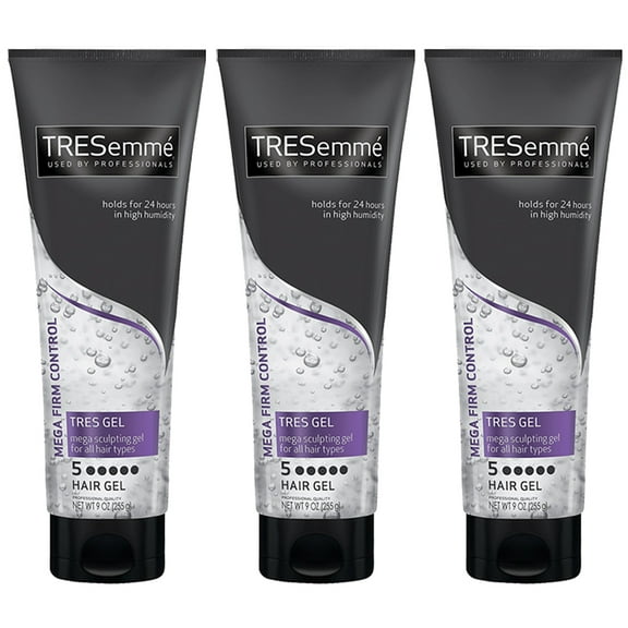 Pack of (3) Tresemme Mega Firm Control Tres Gel Mega Sculpting #5 Gel, 9 oz