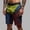 #204-Black, variant on Men's Color-Block Cargo Bermuda Shorts with Pockets Elastic Waist Drawstring Breathable Summer Bottoms Gifts for Father