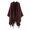 Burgundy, variant on Fringed Capelet Blanket Wrap Shawl Large Blanket Wrap Shawl Scarves Neck Warmer Women Wrap Shawl Fall Winter Scarf