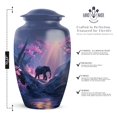 thumbnail image 2 of Elephant Large Burial Urns For Mother & Father - Blue Mini Urns For Human Ashes Set Of 4 - Cherry Blossoms Keepsake Cremation Urn For Adult Men - Burial Urn For Cremated Remains, Combo (10&3) Inch, 2 of 7